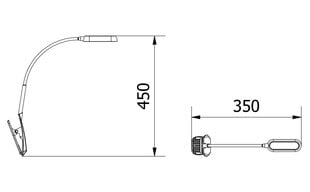 Lampa GTV FROGY, 5W, 300lm, 4000K, 1200MAh, LB-FRO5W-00-DEC, balta cena un informācija | Galda lampas | 220.lv