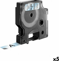 Dymo Laminēta lente iekārtu marķēšanai Dymo D1 45010 LabelManager™ Caurspīdīgs 12 mm Melns (5 gb.) cena un informācija | Piederumi printerim | 220.lv