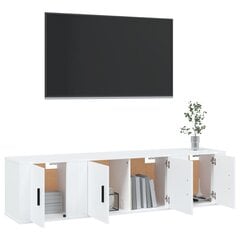vidaXL 3-daļīgs TV skapīšu komplekts, balts, inženierijas koks cena un informācija | TV galdiņi | 220.lv