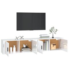 vidaXL sienas TV skapīši, 2 gab., spīdīgi balti, 100x34,5x40 cm цена и информация | Тумбы под телевизор | 220.lv