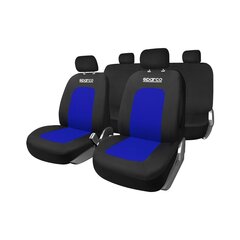 Sēdekļu pārvalku komplekts Sparco Sport Melns/Zils cena un informācija | Auto sēdekļu pārvalki | 220.lv