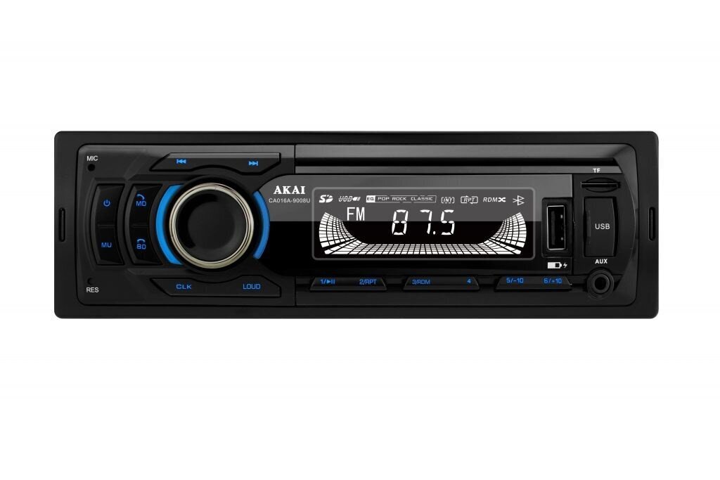 Akai CA016A-9008U auto multivides uztvērējs Melns 100 W Bluetooth cena un informācija | Auto magnetolas, multimedija | 220.lv