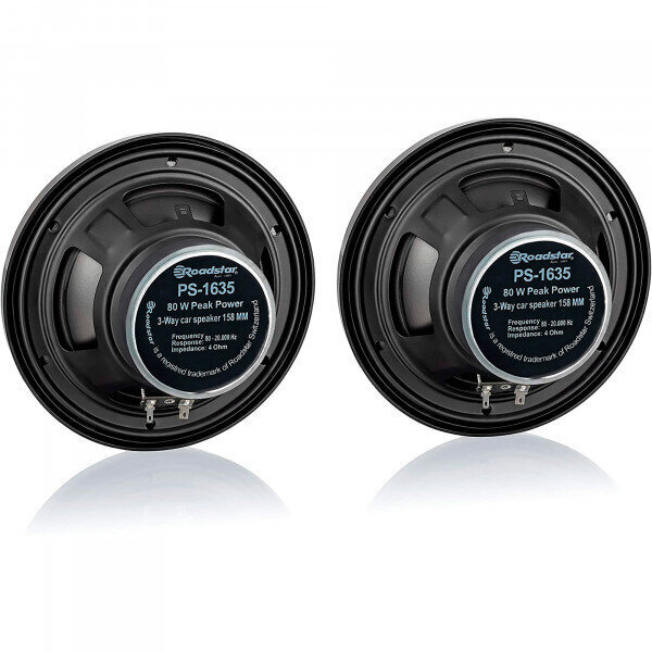 Roadstar PS 1635 automašīnas skaļrunis 3 virzienu 80 W cena un informācija | Auto akustiskās sistēmas | 220.lv