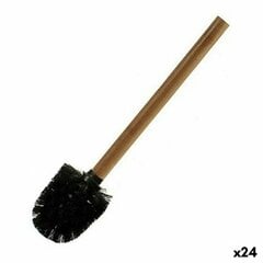 Щетка для унитаза, чёрная, коричневый бамбук (8 x 35,5 x 8 cм) цена и информация | Аксессуары для ванной комнаты | 220.lv