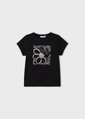 Meiteņu T-krekls ar īsām piedurknēm MAYORAL 174/57, melns cena un informācija | Krekli, bodiji, blūzes meitenēm | 220.lv