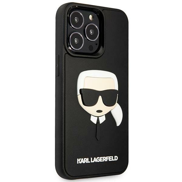 Telefona vāciņš Karl Lagerfeld KLHCP14XKH3DBK iPhone 14 Pro Max 6,7" Melns, 3D Rubber Karl`s Head cena un informācija | Telefonu vāciņi, maciņi | 220.lv