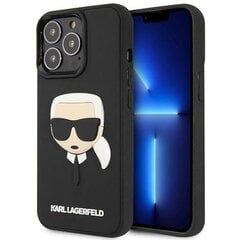 Telefona vāciņš Karl Lagerfeld KLHCP14XKH3DBK iPhone 14 Pro Max 6,7" Melns, 3D Rubber Karl`s Head cena un informācija | Telefonu vāciņi, maciņi | 220.lv