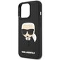 Telefona vāciņš Karl Lagerfeld KLHCP14XKH3DBK iPhone 14 Pro Max 6,7" Melns, 3D Rubber Karl`s Head cena un informācija | Telefonu vāciņi, maciņi | 220.lv