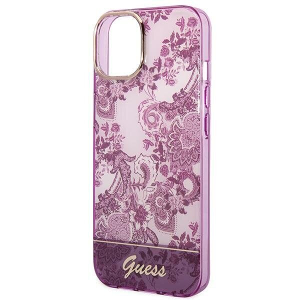 Guess GUHCP14SHGPLHF iPhone 14 6,1" fuksja|fuschia hardcase Porcelain Collection cena un informācija | Telefonu vāciņi, maciņi | 220.lv