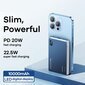 REMAX Kinyin sērijas PD20W+QC22.5W ātras uzlādes ārējais akumulators - Powerbank 10000mAh RPP-178, zils cena un informācija | Lādētāji-akumulatori (Power bank) | 220.lv