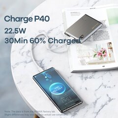 REMAX Kinyin sērijas PD20W+QC22.5W ātras uzlādes ārējais akumulators - Powerbank 10000mAh RPP-178, pelēks цена и информация | Зарядные устройства Power bank | 220.lv