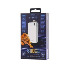 REMAX Power Bank 30000mAh RPP-289 Pure - USB + Type C - PD 20W QC 18W white цена и информация | Зарядные устройства Power bank | 220.lv