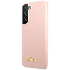 Guess GUHCS23MLSLMGPP S23+ S916 różowy|pink hardcase Silicone Script Metal Logo цена и информация | Чехлы для телефонов | 220.lv