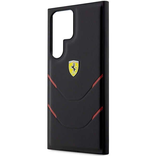 Ferrari FEHCS23LPBAK S23 Ultra S918 czarny|black hardcase Hot Stamp Lines cena un informācija | Telefonu vāciņi, maciņi | 220.lv