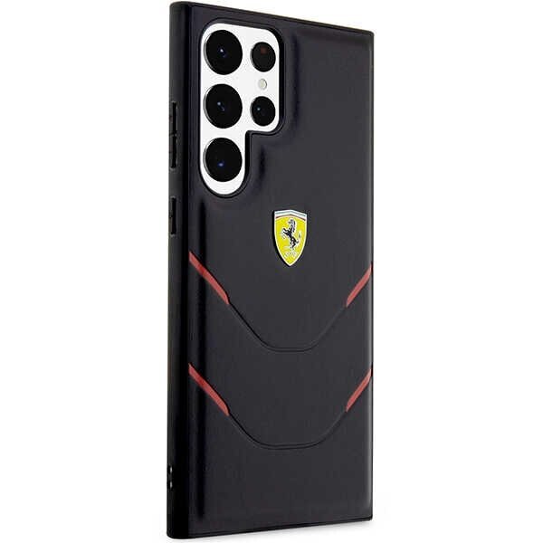 Ferrari FEHCS23LPBAK S23 Ultra S918 czarny|black hardcase Hot Stamp Lines cena un informācija | Telefonu vāciņi, maciņi | 220.lv