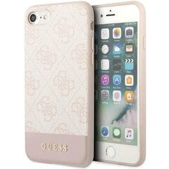 Guess GUHCI8G4GLPI iPhone 7|8|SE 2020 | SE 2022 różowy|pink hard case 4G Stripe Collection цена и информация | Чехлы для телефонов | 220.lv