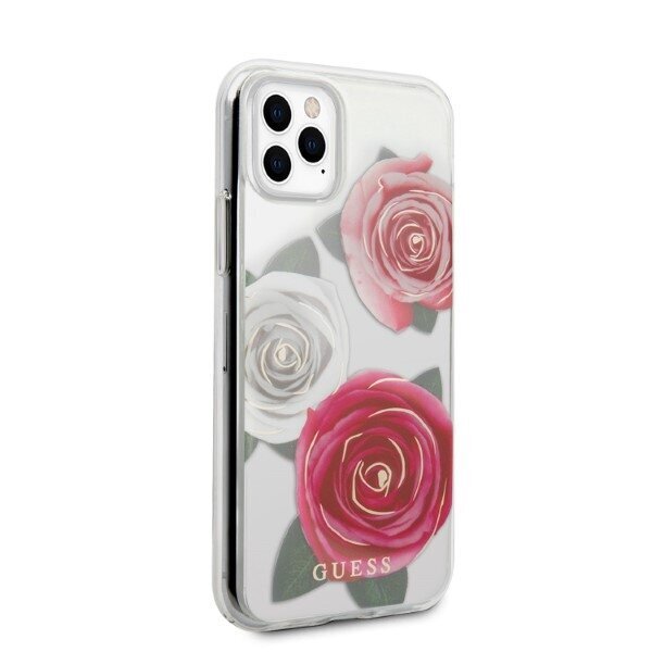 Guess GUHCN58ROSTRT iPhone 11 Pro transparent hardcase Flower Desire Pink & White Rose цена и информация | Telefonu vāciņi, maciņi | 220.lv