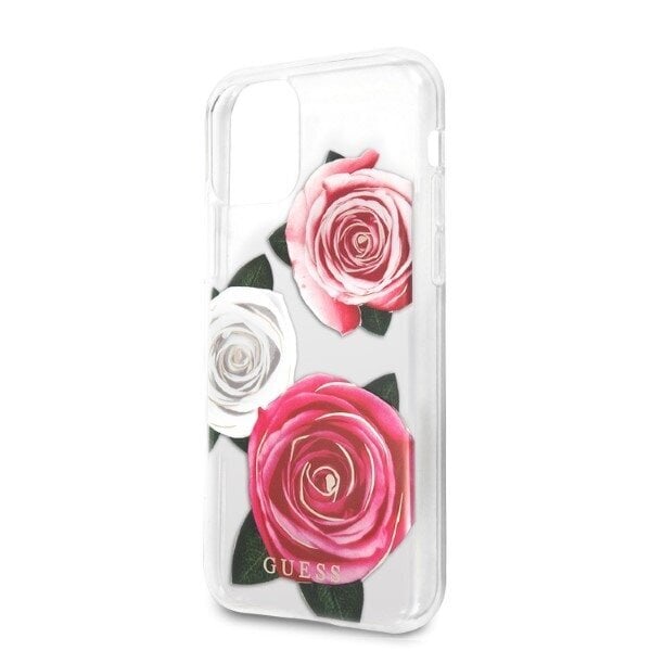 Guess GUHCN58ROSTRT iPhone 11 Pro transparent hardcase Flower Desire Pink & White Rose цена и информация | Telefonu vāciņi, maciņi | 220.lv
