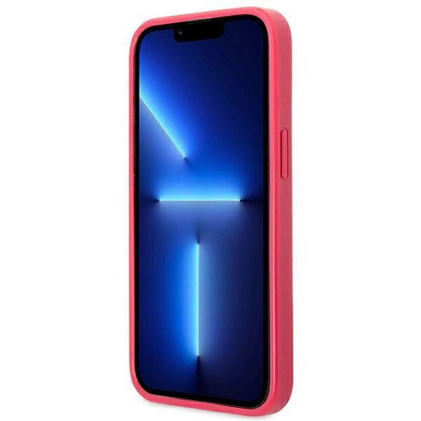 Guess GUHCP13LPS4MF iPhone 13 Pro | 13 6,1" różowy|pink hardcase Saffiano 4G Small Metal Logo cena un informācija | Telefonu vāciņi, maciņi | 220.lv