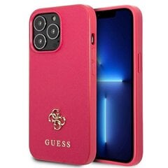 Guess GUHCP13XPS4MF iPhone 13 Pro Max 6,7" różowy|pink hardcase Saffiano 4G Small Metal Logo cena un informācija | Telefonu vāciņi, maciņi | 220.lv