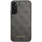 Guess GUHCS23MG4GFGR S23+ S916 szary|grey hardcase 4G Metal Gold Logo cena un informācija | Telefonu vāciņi, maciņi | 220.lv