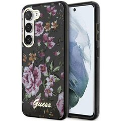 Guess GUHCS23MHCFWSK S23+ S916 czarny|black hardcase Flower Collection cena un informācija | Telefonu vāciņi, maciņi | 220.lv