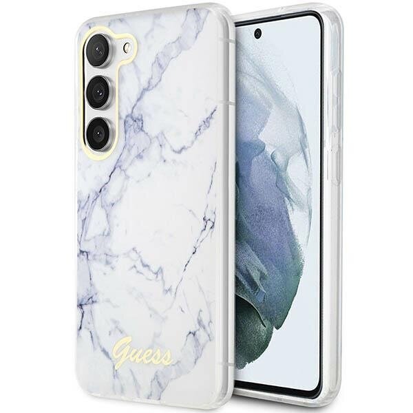 Guess GUHCS23MPCUMAH S23+ S916 biały|white hardcase Marble цена и информация | Telefonu vāciņi, maciņi | 220.lv