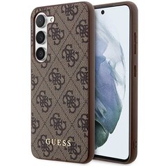 Guess GUHCS23SG4GFBR S23 S911 brązowy|brown hard case 4G Metal Gold Logo cena un informācija | Telefonu vāciņi, maciņi | 220.lv