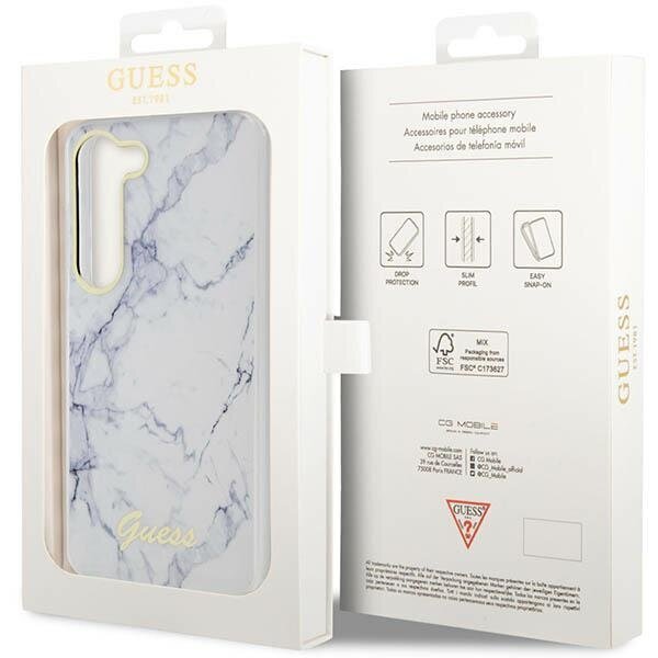 Guess GUHCS23SPCUMAH S23 S911 biały|white hardcase Marble цена и информация | Telefonu vāciņi, maciņi | 220.lv