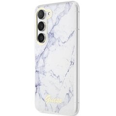 Guess GUHCS23SPCUMAH S23 S911 biały|white hardcase Marble cena un informācija | Telefonu vāciņi, maciņi | 220.lv