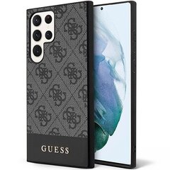 Guess GUHCS23LG4GLGR S23 Ultra S918 czarny|black hardcase 4G Stripe Collection cena un informācija | Telefonu vāciņi, maciņi | 220.lv