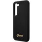 Guess GUHCS23MSLSMK S23+ S916 czarny|black hardcase Silicone Vintage Gold Logo cena un informācija | Telefonu vāciņi, maciņi | 220.lv