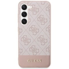 Guess GUHCS23SG4GLPI S23 S911 różowy|pink hard case 4G Stripe Collection цена и информация | Чехлы для телефонов | 220.lv