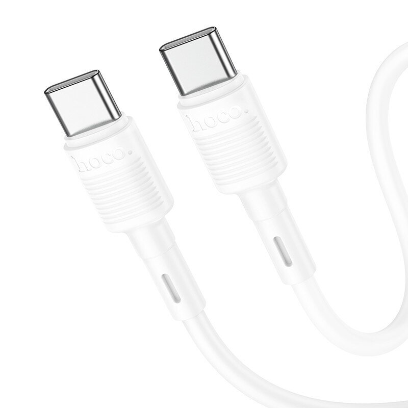 USB kabelis Hoco X83 60W Type-C to Type-C 1.0m balts cena un informācija | Savienotājkabeļi | 220.lv
