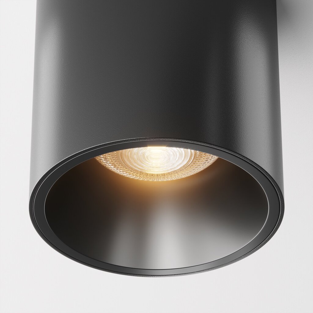 Maytoni Tehniskā griestu lampa Alfa LED C064CL-L12B3K-D melna melna cena un informācija | Griestu lampas | 220.lv
