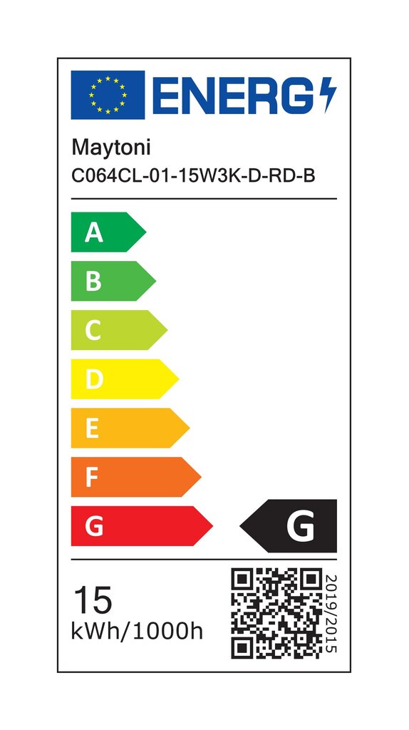 Maytoni Tehniskā griestu lampa Alfa LED C064CL-01-15W3K-D-RD-B цена и информация | Griestu lampas | 220.lv