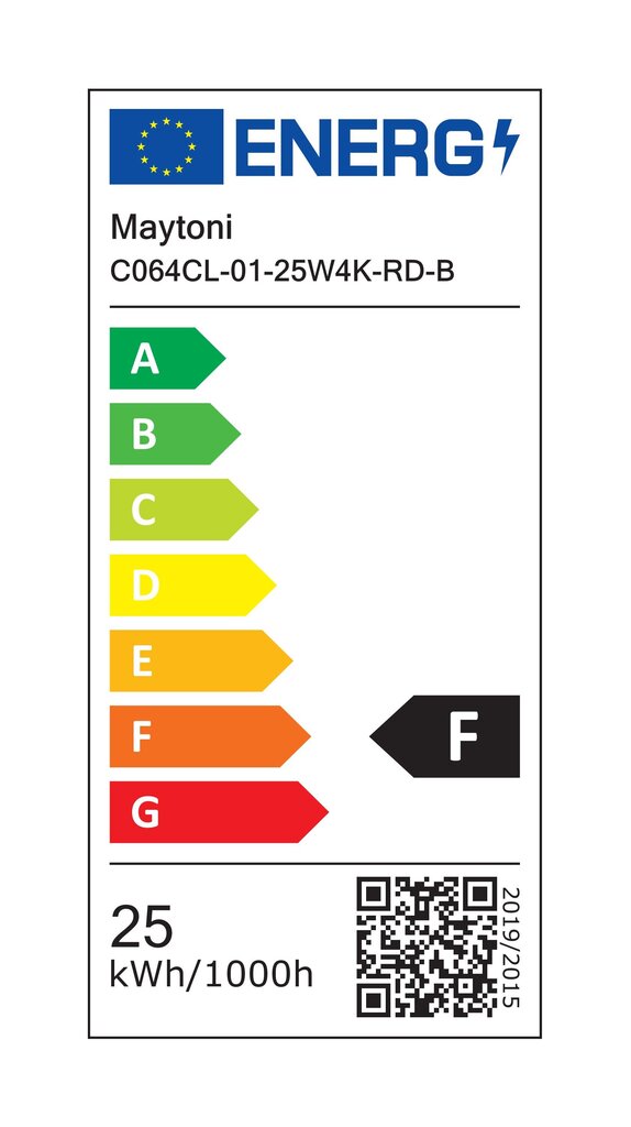 Maytoni Technical Griestu lampa Alfa LED C064CL-01-25W4K-RD-B melna cena un informācija | Griestu lampas | 220.lv