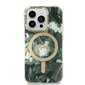 Komplekts Guess GUBPP14LHJEACSA Case+ Lādētājs iPhone 14 Pro 6,1" zaļš|zaļš cietais futrālis Jungle MagSafe цена и информация | Telefonu vāciņi, maciņi | 220.lv