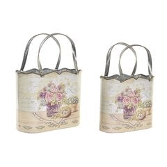 Набор горшков DKD Home Decor Розовый Металл Цветы Shabby Chic (29 x 13 x 38,5 cm) цена и информация | Вазоны | 220.lv