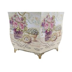 Набор горшков DKD Home Decor Розовый Металл Цветы Shabby Chic (21,5 x 21,5 x 25 cm) цена и информация | Ящики для рассады | 220.lv