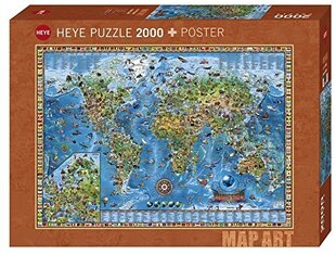 Puzle 2000 Map Art: Amazing World цена и информация | Пазлы | 220.lv