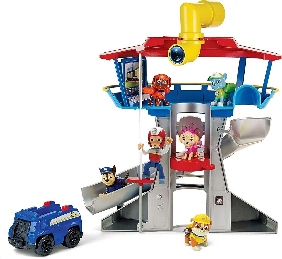 Spin Master Paw Patrol Headquarters Chase figūriņa un policijas transportlīdzeklis cena un informācija | Rotaļlietas zēniem | 220.lv