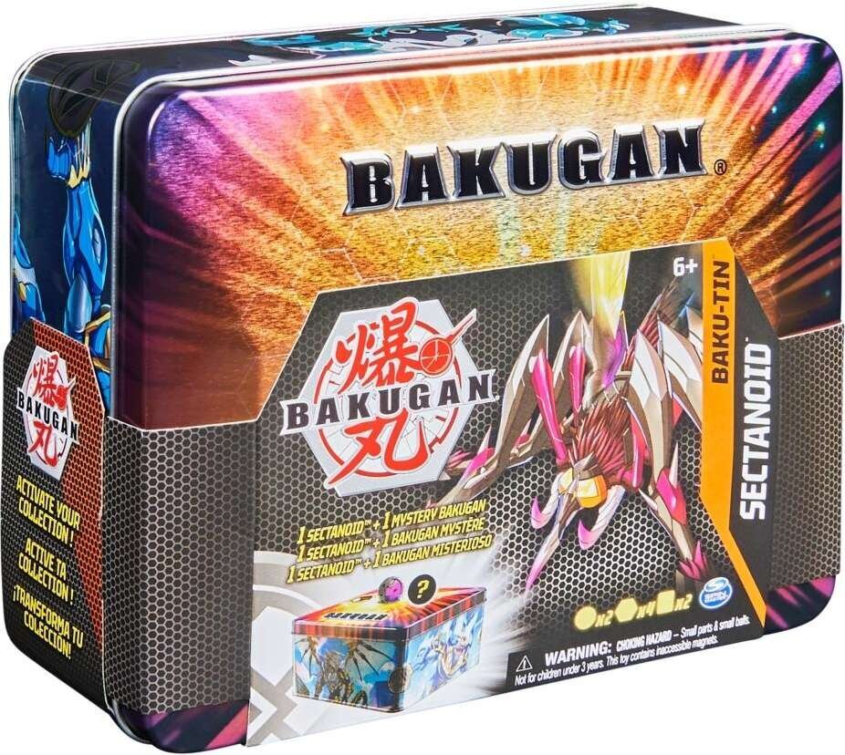 Bakugan kārbas skārda Baku-Tin + 2 figūriņas un Sectanoid kartes цена и информация | Rotaļlietas zēniem | 220.lv