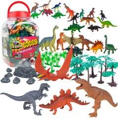 Juras laikmeta parka lielais dinozauru komplekts, figūriņas konteinerā, 55 gab. цена и информация | Игрушки для малышей | 220.lv