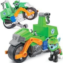 Paw Patrol Moto Pups Rocky figūriņa un motocikls deluxe Spin Master cena un informācija | Rotaļlietas zēniem | 220.lv