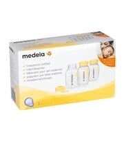 Piena sūkņa rezerves pudeles 150 ml, 3 gab., Medela цена и информация | Бутылочки и аксессуары | 220.lv