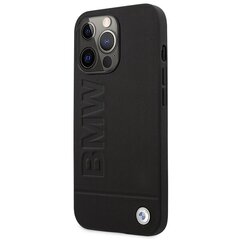Etui BMW BMHMP14LSLLBK iPhone 14 Pro 6,1" czarny|black hardcase Signature Logo Imprint Magsafe цена и информация | Чехлы для телефонов | 220.lv