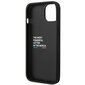 Korpuss BMW BMHCP14M22PTDK iPhone 14 Plus 6,7" czarny|black Leather Stamp Tricolor cena un informācija | Telefonu vāciņi, maciņi | 220.lv