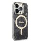 Komplekts Guess GUBPP14LHMEACSK Case+ Lādētājs iPhone 14 Pro 6,1" melns|melns cietais korpuss Marble MagSafe cena un informācija | Telefonu vāciņi, maciņi | 220.lv