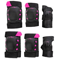 Комплект защиты Raven Dexard Black/Pink (L) цена и информация | Tempish TAKY комплект защиты коленей, локтей и запястий, черный размер S | 220.lv